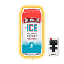 Load image into Gallery viewer, Red, White, &amp; Berry Ice Bar Neon Sign