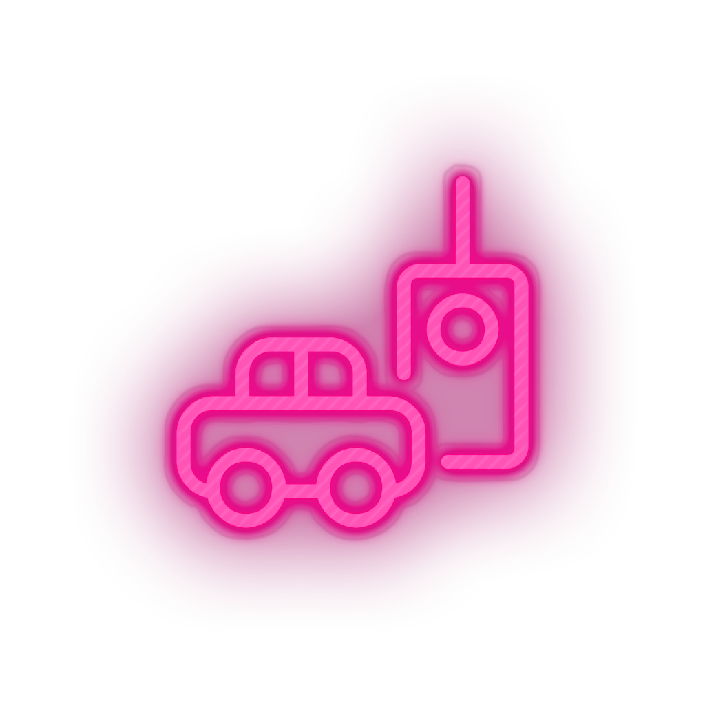 Neon Remote Control Car Sign Remote Car Control Rc Play Toy Neon Sign - Family Babies Kids Led Neon ...
