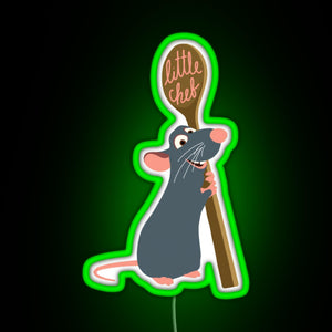 Remy the Little Chef RGB neon sign green