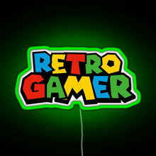 Load image into Gallery viewer, Retro Gamer N64 font RGB neon sign green