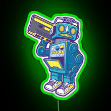 Load image into Gallery viewer, Robot Kicks RGB neon sign green