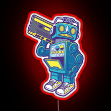 Load image into Gallery viewer, Robot Kicks RGB neon sign red