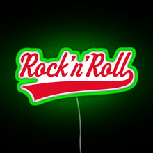 Load image into Gallery viewer, Rock n Roll Red RGB neon sign green