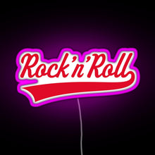 Load image into Gallery viewer, Rock n Roll Red RGB neon sign  pink