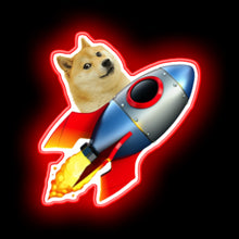 Load image into Gallery viewer, Rocket Dogecoin neon sign