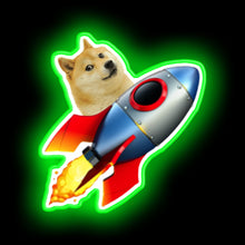 Load image into Gallery viewer, Rocket Dogecoin neon sign