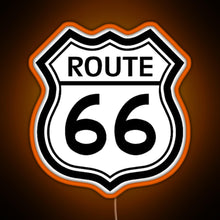 Load image into Gallery viewer, Route 66 Sign RGB neon sign orange