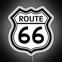 Load image into Gallery viewer, Route 66 Sign RGB neon sign white 