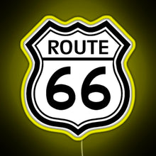 Load image into Gallery viewer, Route 66 Sign RGB neon sign yellow