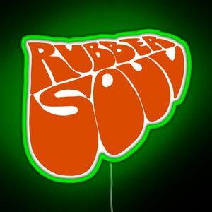 Rubber Soul RGB neon sign green