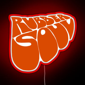 Rubber Soul RGB neon sign red