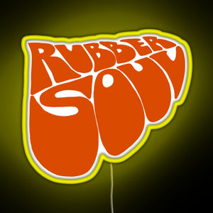 Rubber Soul RGB neon sign yellow