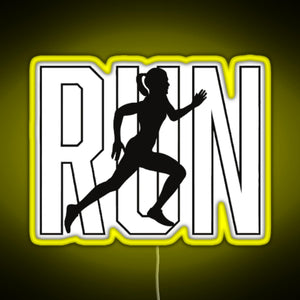 Run RGB neon sign yellow