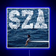 Load image into Gallery viewer, S O S SZA RGB neon sign blue