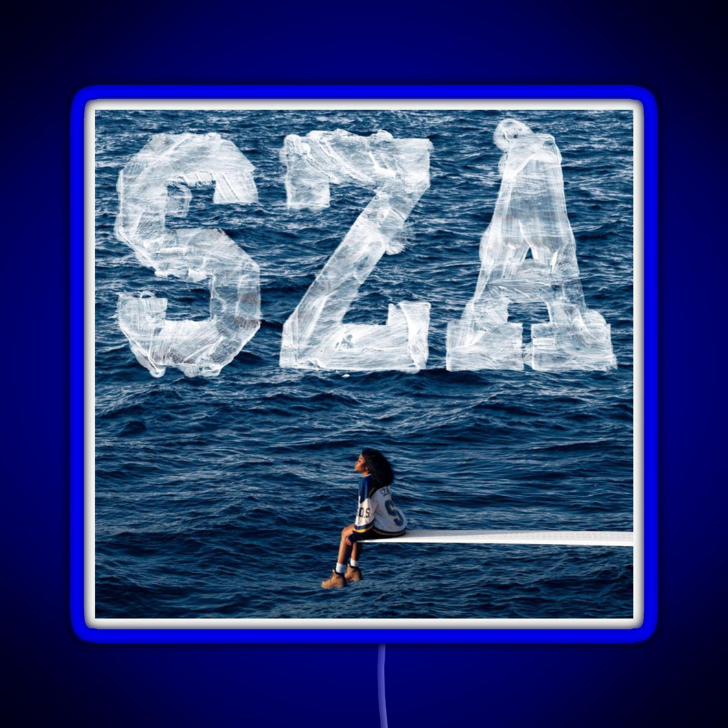 S O S SZA RGB neon sign blue