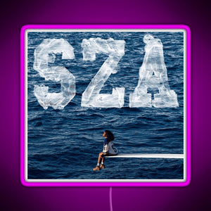 S O S SZA RGB neon sign  pink