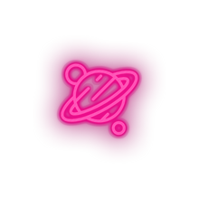 Load image into Gallery viewer, pink saturn led adventure astronomy outer space planet saturn saturn ring space neon factory