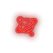 Load image into Gallery viewer, red saturn led adventure astronomy outer space planet saturn saturn ring space neon factory