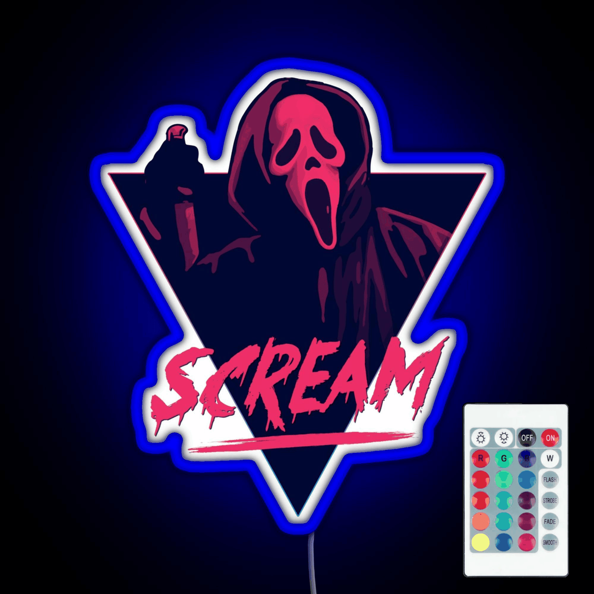 Scream Movie 80s Design Rgb Neon Sign – Neon Factory