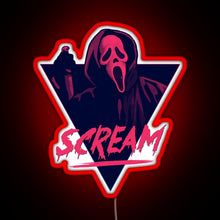 Load image into Gallery viewer, Scream movie 80s design RGB neon sign red