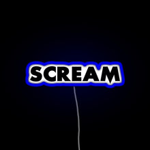 Load image into Gallery viewer, Scream RGB neon sign blue