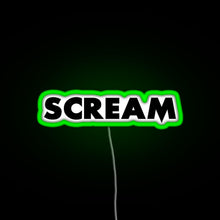 Load image into Gallery viewer, Scream RGB neon sign green
