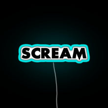 Load image into Gallery viewer, Scream RGB neon sign lightblue 