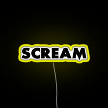 Load image into Gallery viewer, Scream RGB neon sign yellow