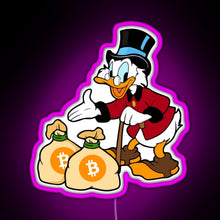 Load image into Gallery viewer, Scrooge Save Bitcoin RGB neon sign  pink