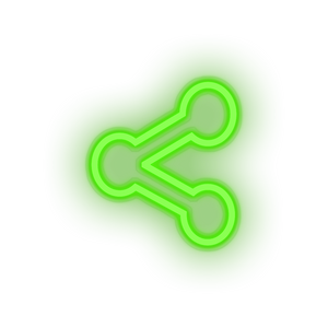 green sharethis social network brand logo led neon factory
