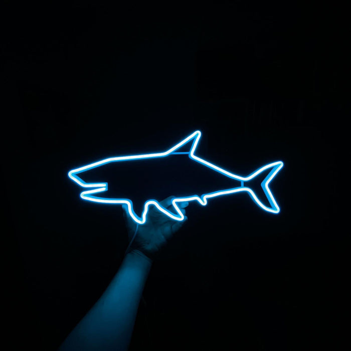 shark neon sign