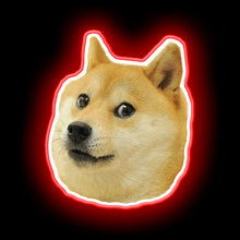 Load image into Gallery viewer, Shibe doge face neon sign