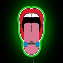 Load image into Gallery viewer, Skateboard Tongue RGB neon sign green