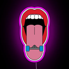 Load image into Gallery viewer, Skateboard Tongue RGB neon sign  pink