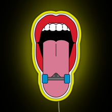 Load image into Gallery viewer, Skateboard Tongue RGB neon sign yellow
