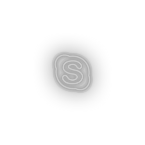 white skype social network brand logo led neon factory