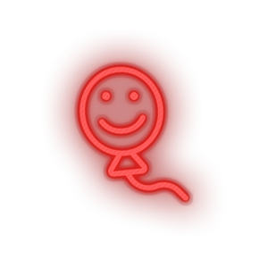 red smiley balloon toys children smile family play face child kid baby toy led neon factory