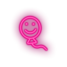 Load image into Gallery viewer, pink smiley balloon toys children smile family play face child kid baby toy led neon factory