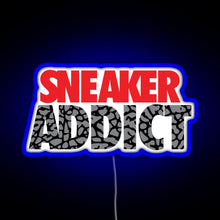 Load image into Gallery viewer, Sneaker Addict Cement RGB neon sign blue