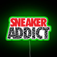 Load image into Gallery viewer, Sneaker Addict Cement RGB neon sign green