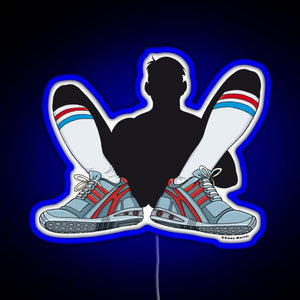 Sneaker and Sox RGB neon sign blue