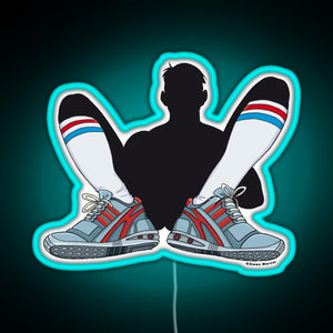 Sneaker and Sox RGB neon sign lightblue 