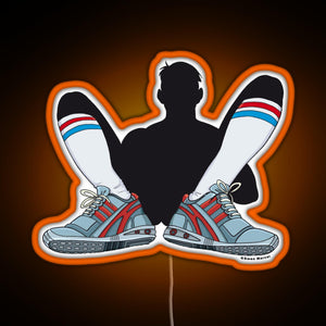 Sneaker and Sox RGB neon sign orange
