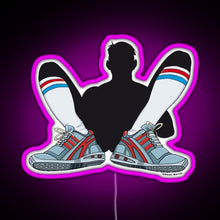 Load image into Gallery viewer, Sneaker and Sox RGB neon sign  pink