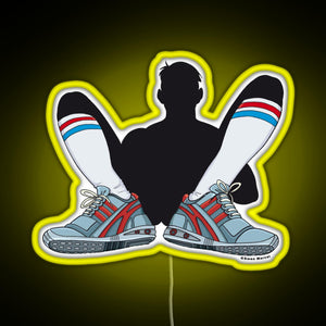 Sneaker and Sox RGB neon sign yellow
