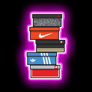 Sneaker box neon sign