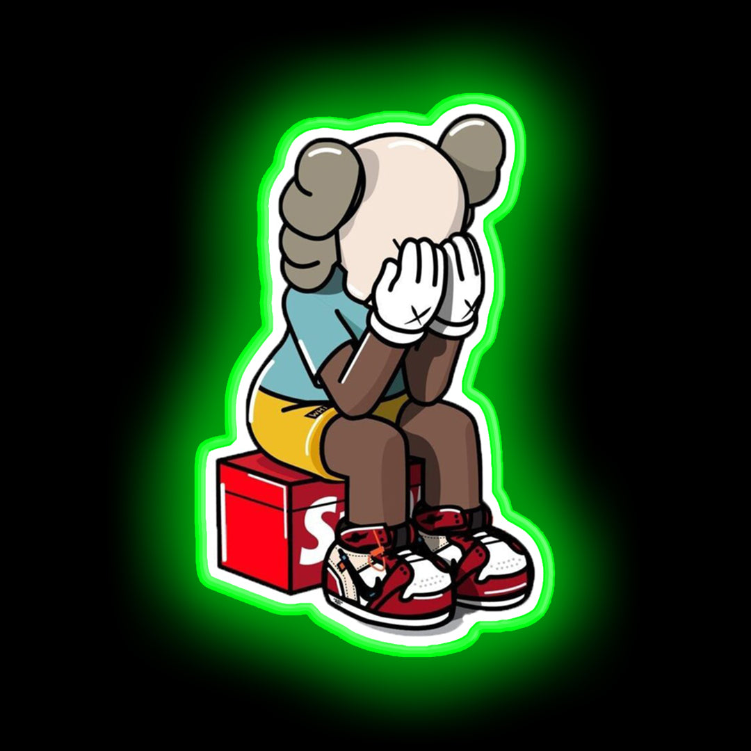 LED ネオン ライト KAWS アート supreme USB 壁掛 カウズ KAWS シュプリーム ネオン ライト LED インテリアの通販