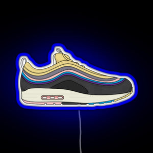 sneakers 1 97 RGB neon sign blue