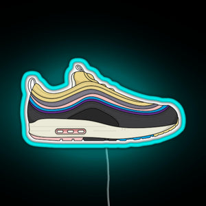 sneakers 1 97 RGB neon sign lightblue 
