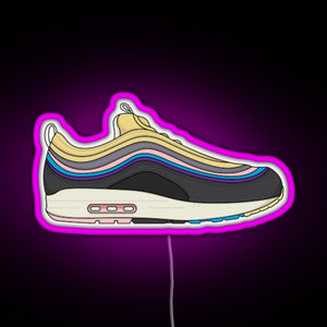 sneakers 1 97 RGB neon sign  pink